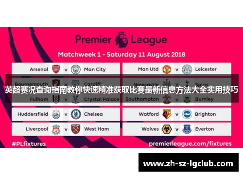 英超赛况查询指南教你快速精准获取比赛最新信息方法大全实用技巧